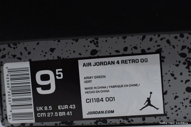 Cheap Husky Air Laser Black Retro Jordan 4 CI1184-001 0723